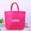 Wholesale printed logo eco friendly non-woven tote bag reusable non woven grocery shopping bags with handles